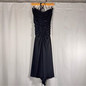 Moda International Black Ruched Halter Dress